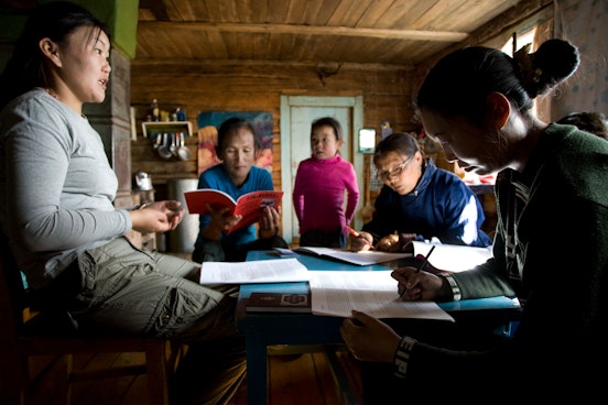 A Bahá’í study circle in Khatgal, Mongolia