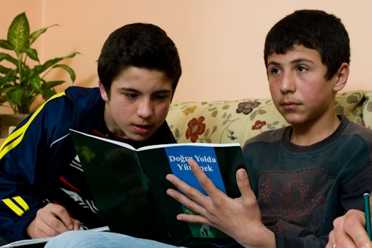 A group studying the spiritual empowerment of junior youth in Istanbul, Turkey