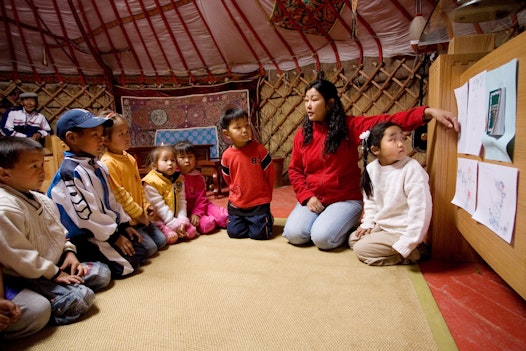 A children’s class in Ulaanbaatar, Mongolia