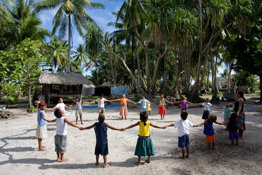 A children’s class in South Tarawa, Kiribati
