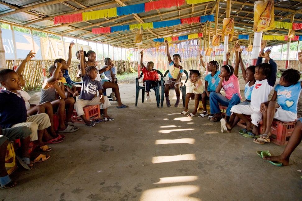A children’s class in Norte del Cauca, Colombia
