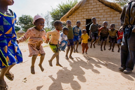 A children’s class in Mwinilunga, Zambia