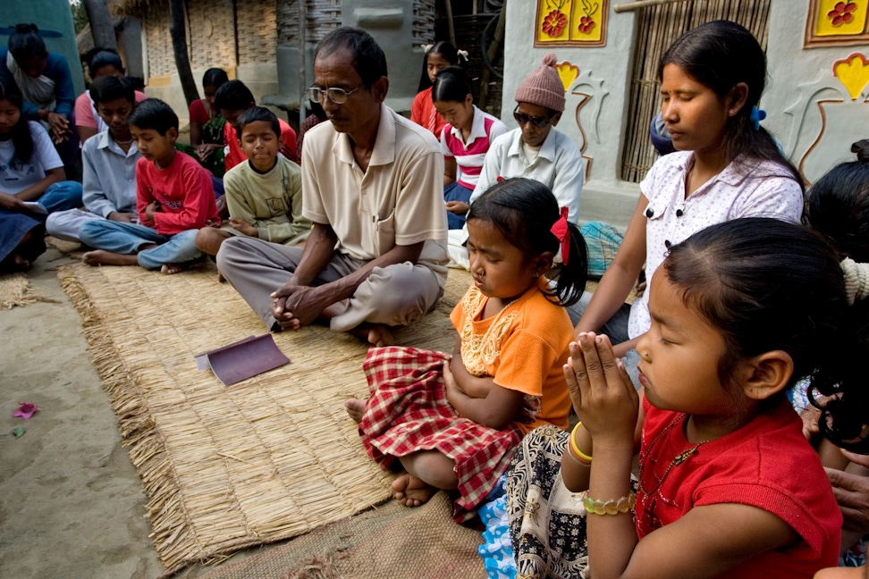 A devotional gathering in Morang-Sunsari, Nepal