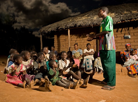 A devotional gathering in Mulanje, Malawi