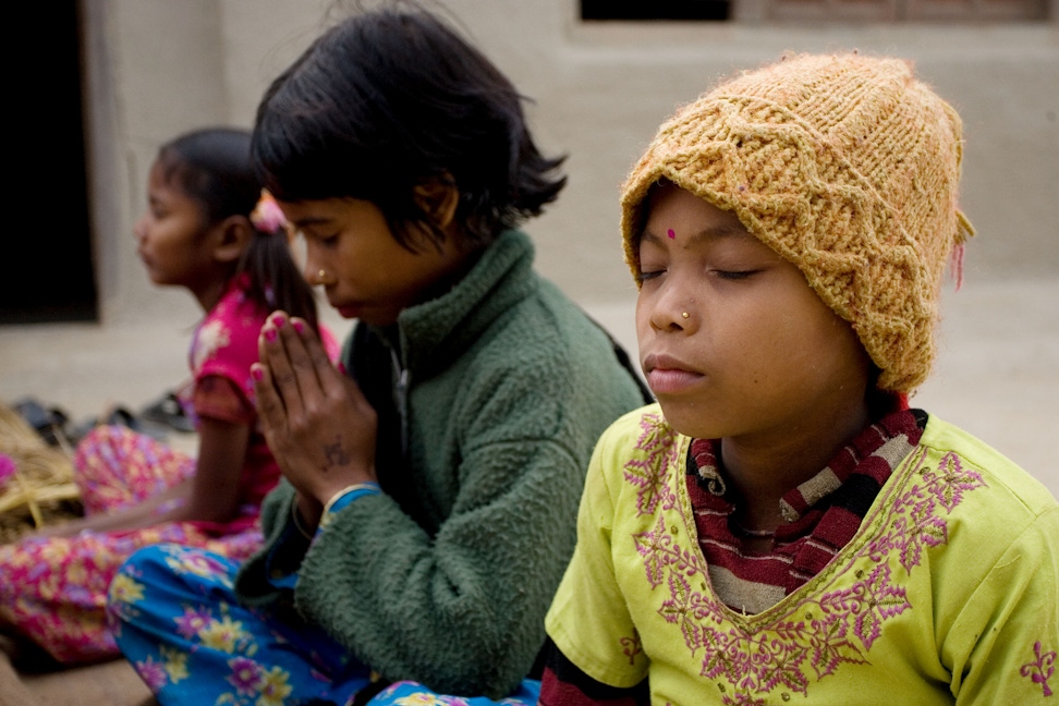 A devotional gathering in East Kanchanpur, Nepal