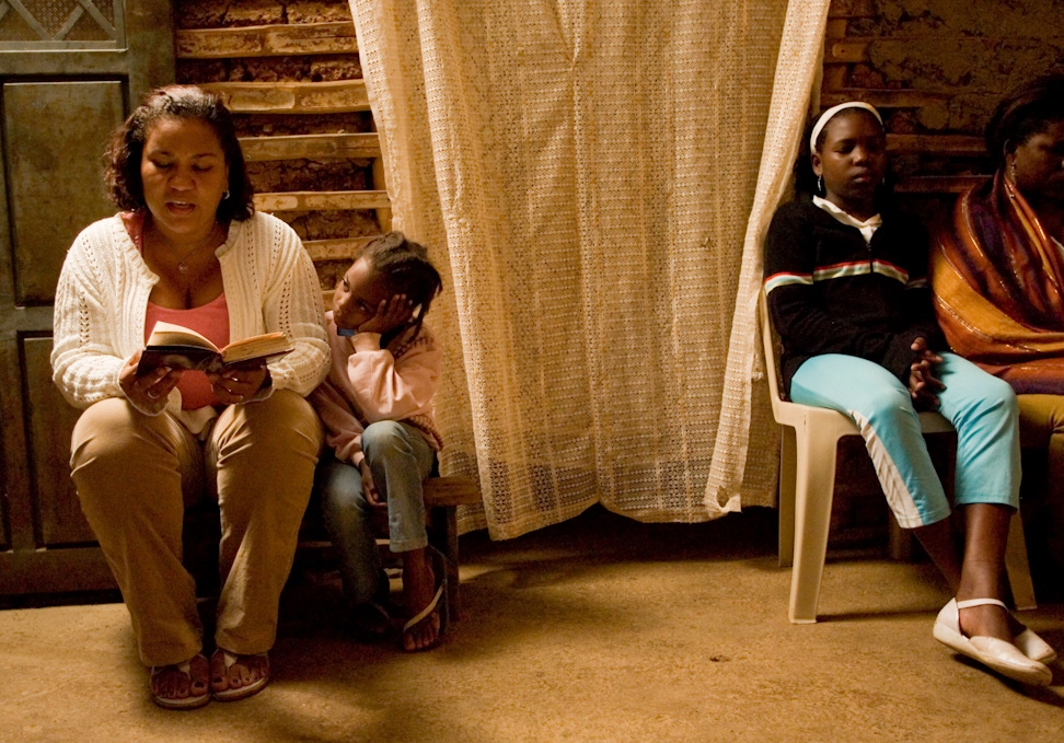 A devotional gathering in Puerto Tejada, Colombia