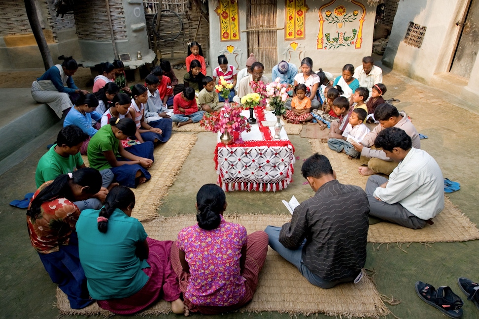 A devotional gathering in Morang-Sunsari, Nepal