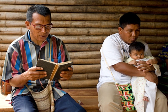 A devotional gathering in Besiko, Panama