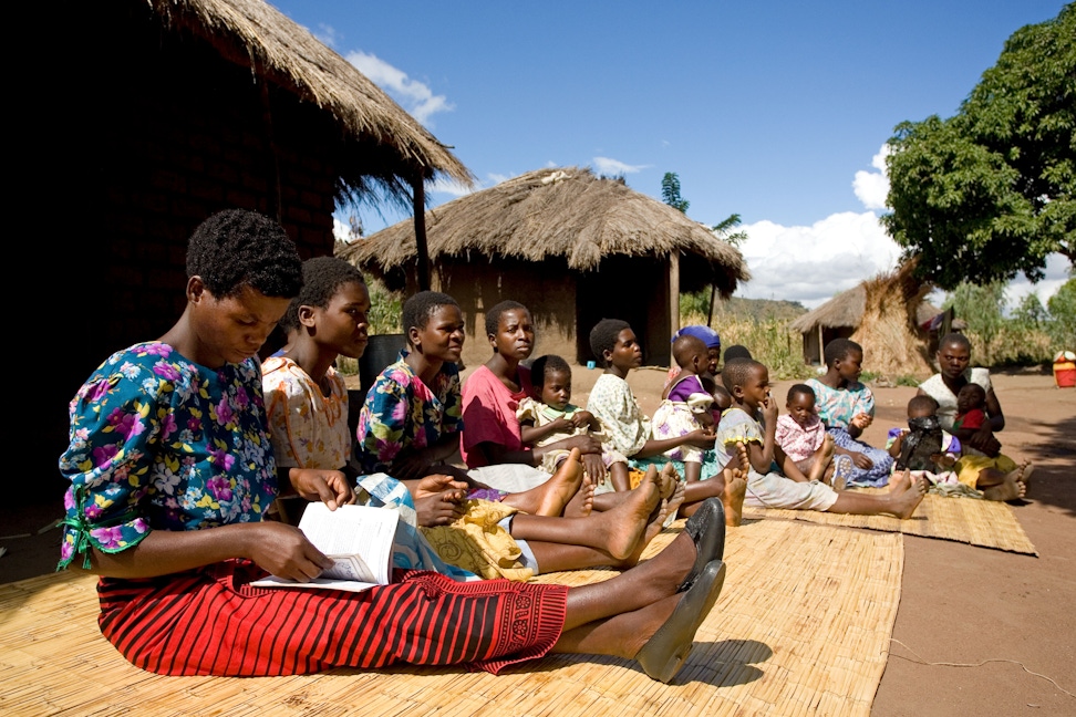 A devotional gathering in Mulanje, Malawi