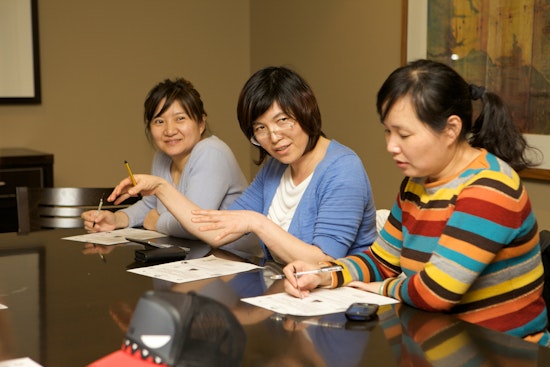 An English Corner organized by Colibri Learning Foundation, a Bahá'í-inspired organization focused on the area of language and immigration in Vancouver, Canada