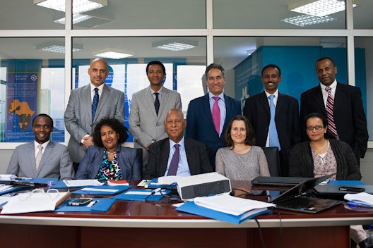 Staff and some of the associates of the Bahá’í International Community Addis Ababa Office