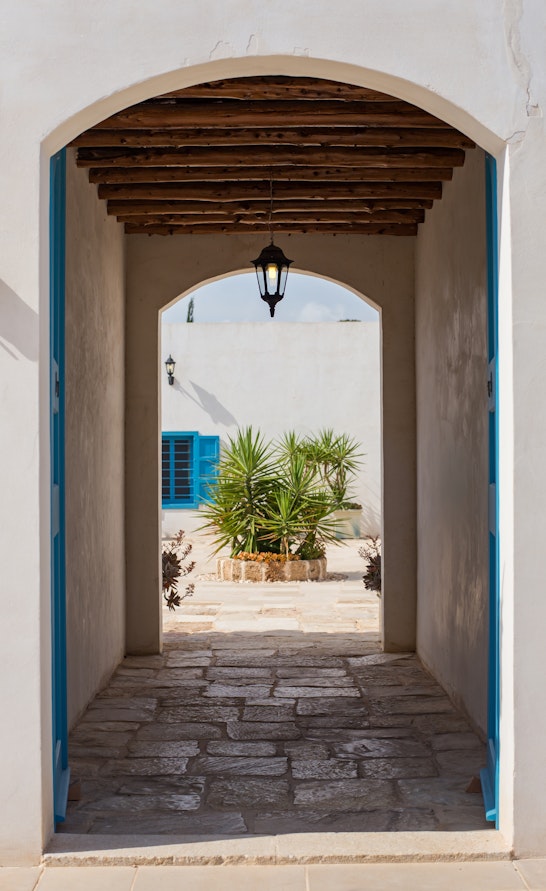 Entrance to farmhouse at Junayn Garden