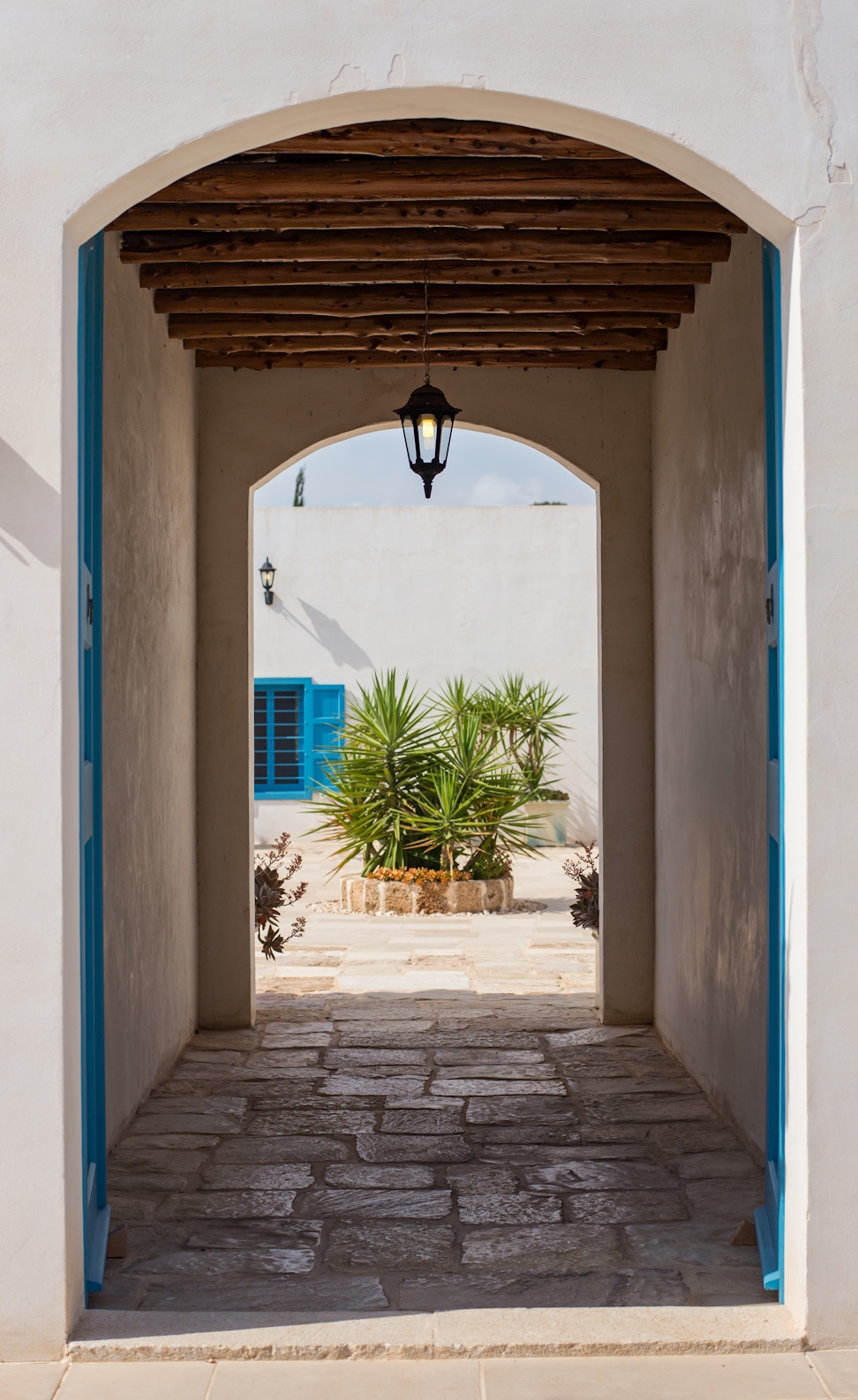 Entrance to farmhouse at Junayn Garden