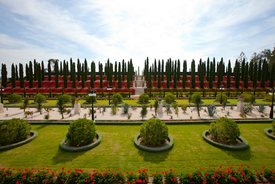 Terraces and garden at Bahjí