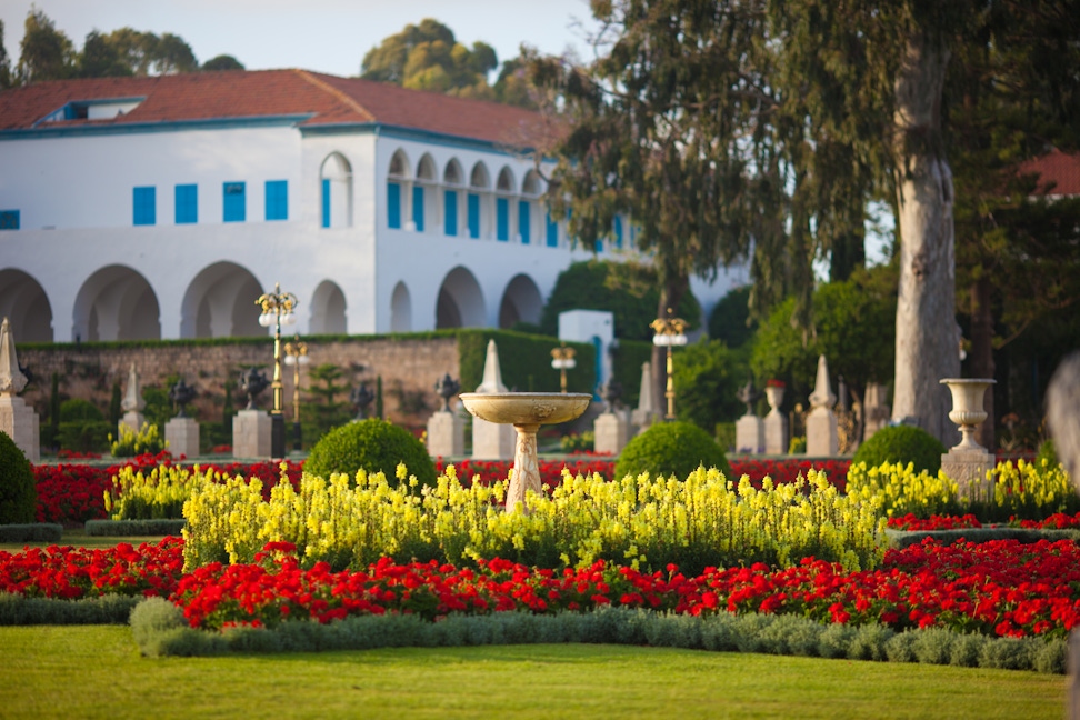 Gardens at Bahjí with Mansion of Bahjí in background