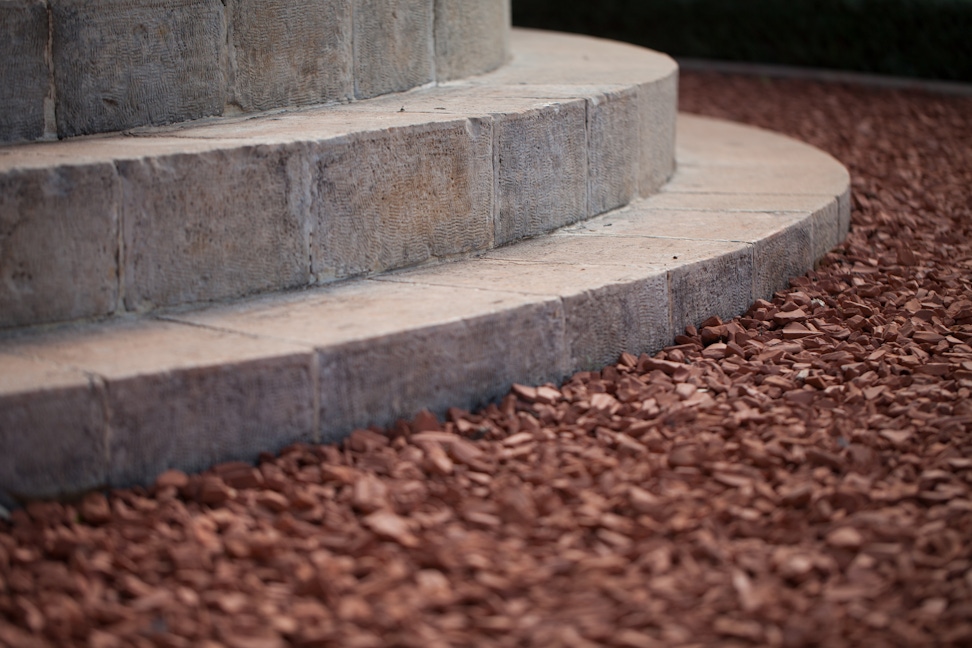 Stair detail from the entrance to the Mansion at Bahjí