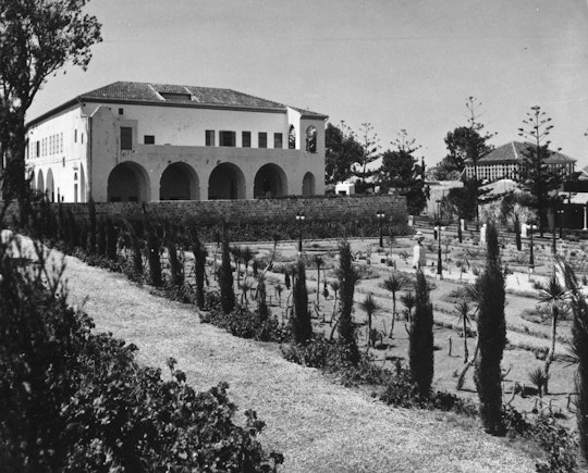 Mansion of Bahjí and surrounding gardens, 1958