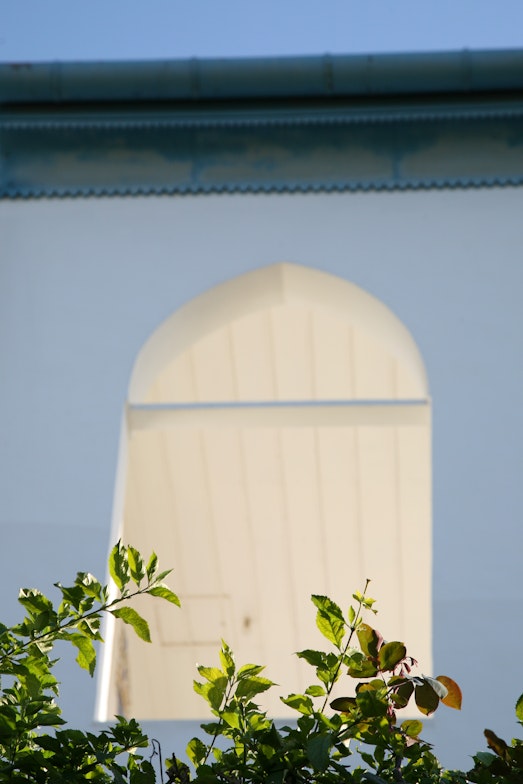 Window of the balcony of the Mansion of Bahjí