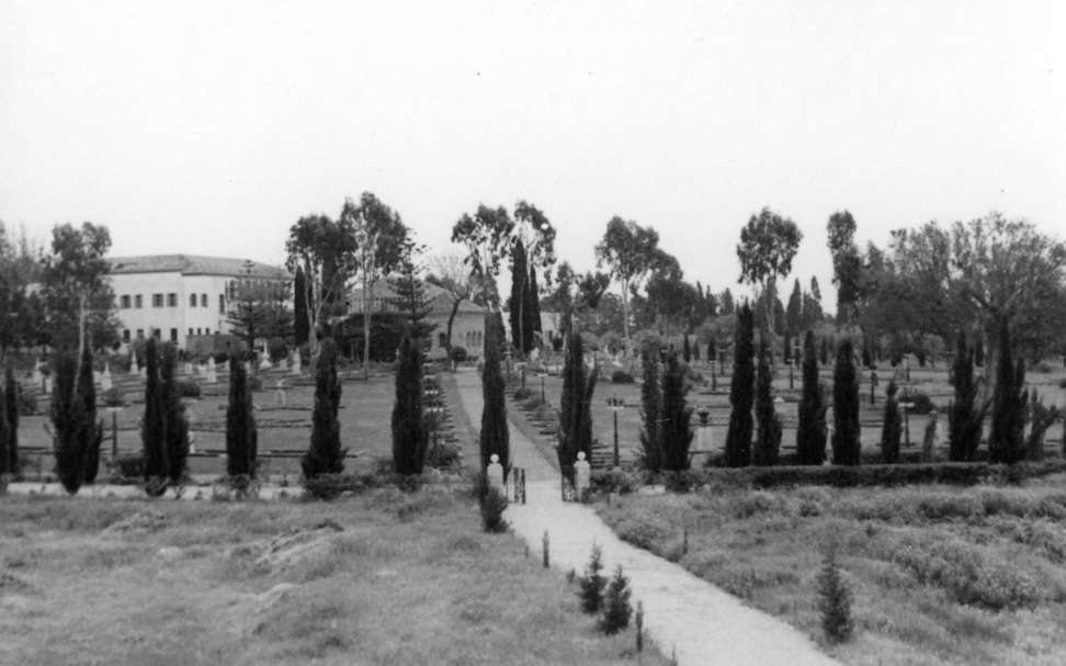 View from roof of the small building where Shoghi Effendi would supervise the landscaping work and survey the development of the gardens, 1950s
