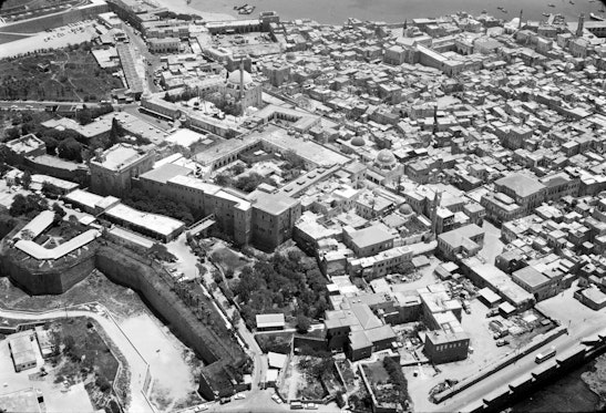 Aerial view of the citadel of ‘Akká, May 1972