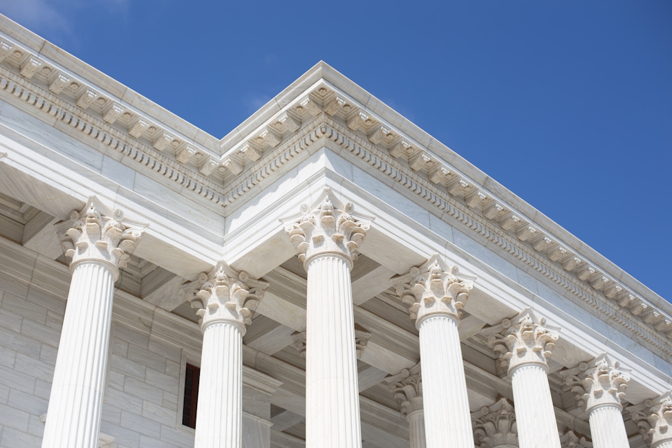 Colonnade of the Seat of the Universal House of Justice