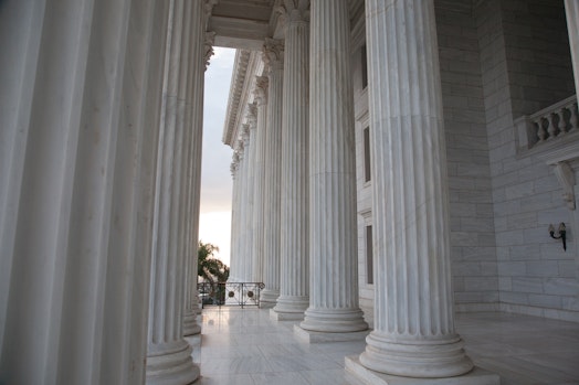 Colonnade of the Seat of the Universal House of Justice
