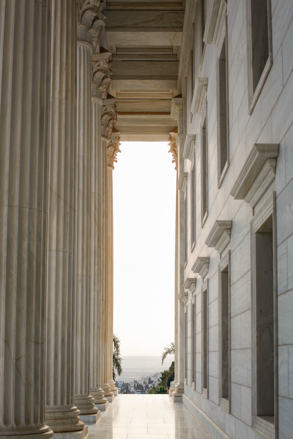 Colonnade of the Seat of the Universal House of Justice