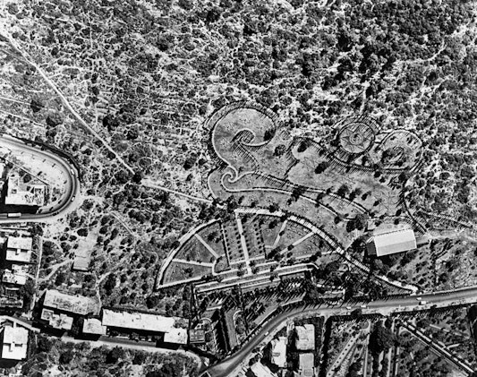 Aerial view of the Arc, 1960s