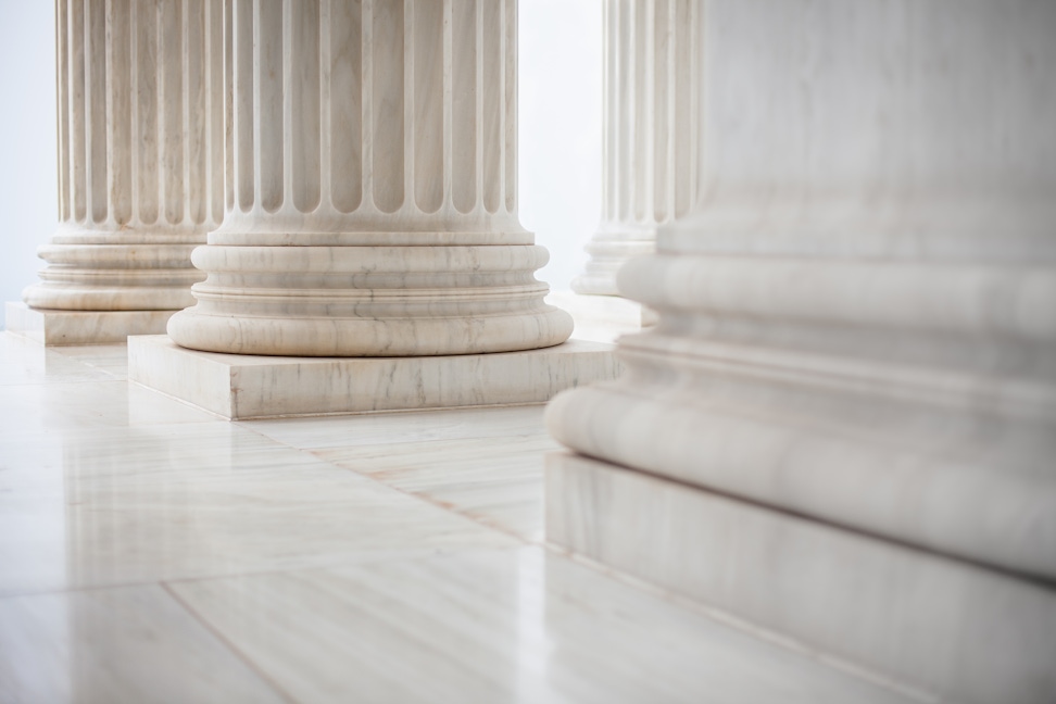 Column detail of the Seat of the Universal House of Justice