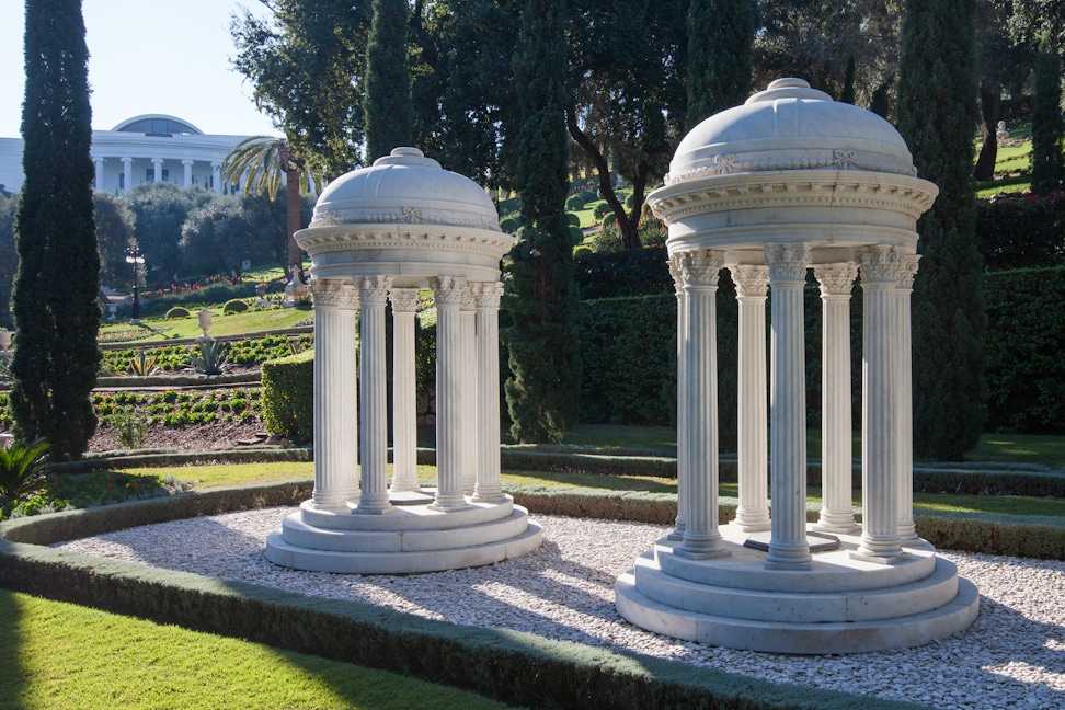 Resting Places of the Purest Branch (Mírzá Mihdí), the son of Bahá’u’lláh, and Navváb (Ásíyih Khánum), the wife of Bahá’u’lláh, in the Monument Gardens