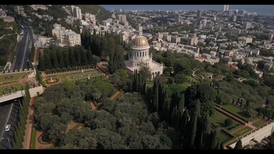 Aerial footage #3 of the Shrine of the Báb
