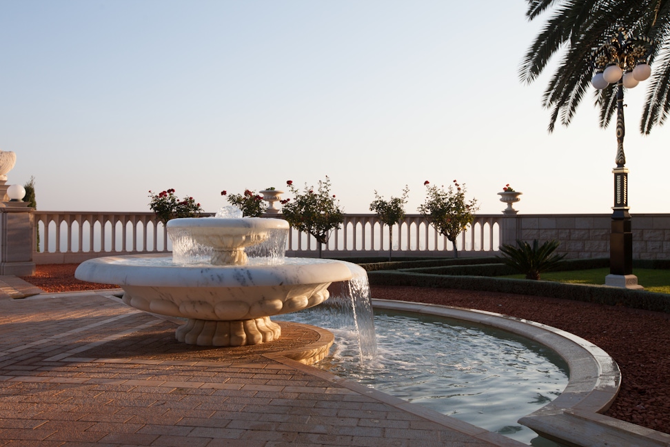 Pool on one of the Lower Terraces at the Shrine of the Báb