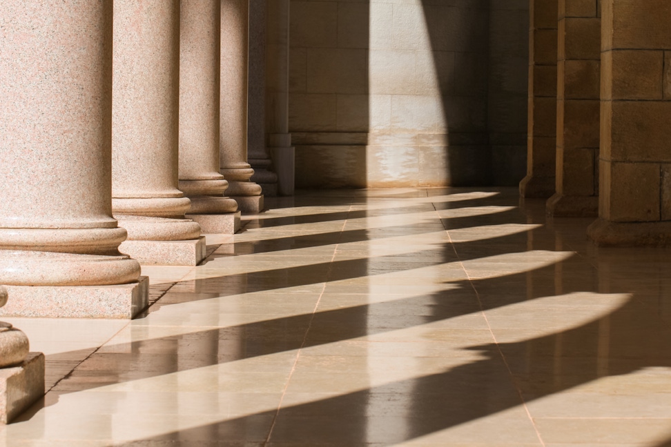 Marble arcade of the Shrine of the Báb