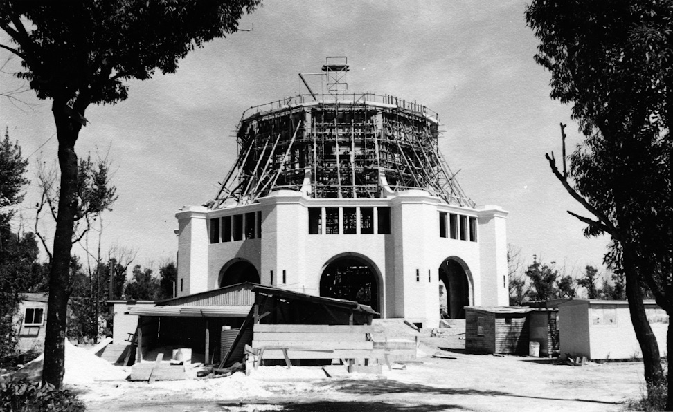 Construction of the Continental Bahá’í House of Worship of Australasia (Sydney, Australia), September 1959