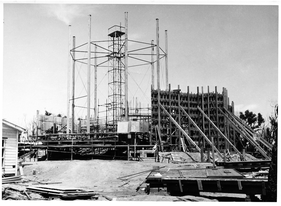 Construction of the Continental Bahá’í House of Worship of Australasia (Sydney, Australia), October 1958