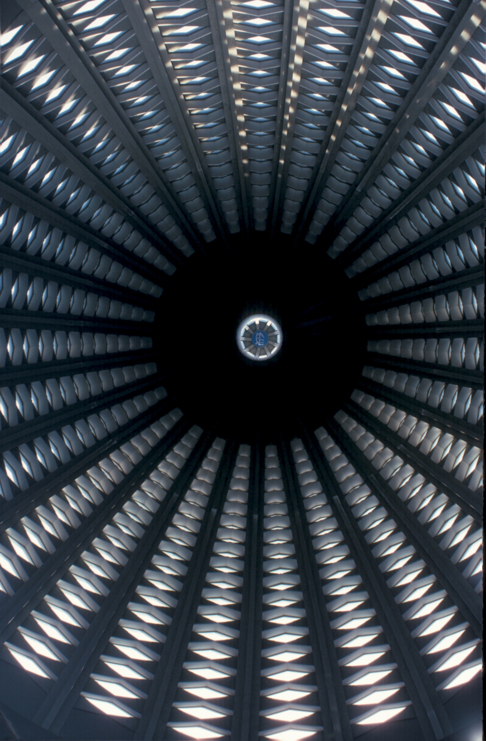 View of the inside of the dome of the Continental Bahá’í House of Worship of Europe (Hofheim-Langenhain, Germany)