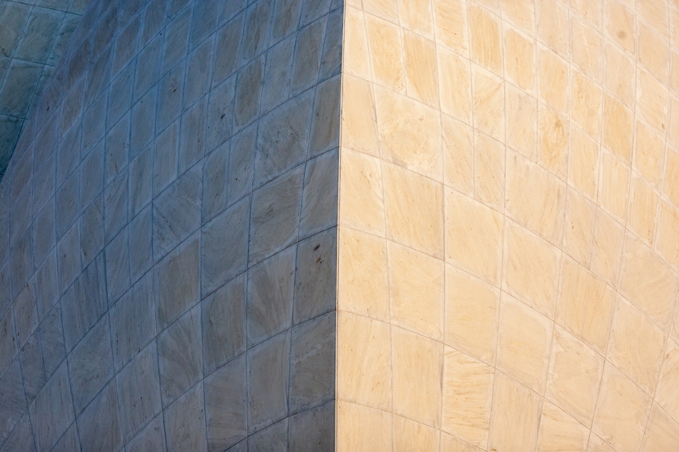 Marble-clad petal detail from the Continental Bahá’í House of Worship of the Indian Subcontinent (New Delhi, India)