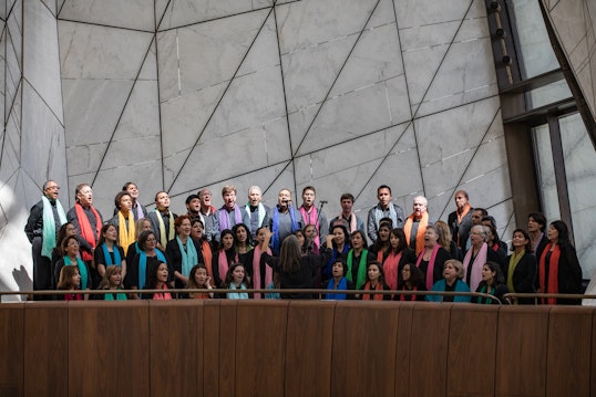 A choir performs at the Dedication of the Continental Bahá’í House of Worship of South America (Santiago, Chile), October 2016