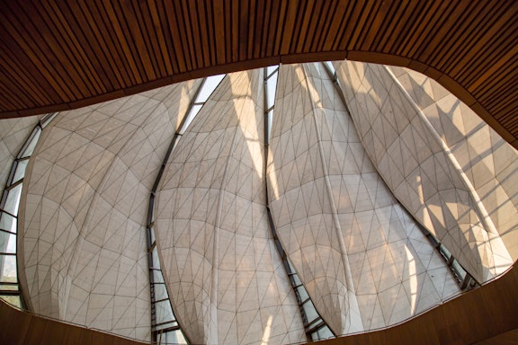 View from the ground floor of the Continental Bahá’í House of Worship of South America (Santiago, Chile)
