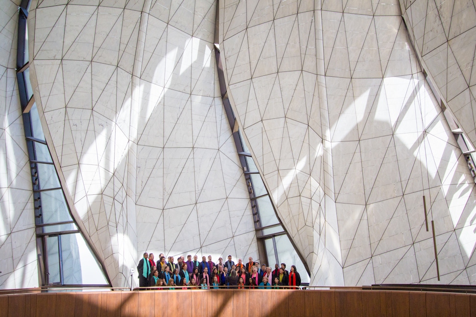 A choir performs at the Dedication of the Continental Bahá’í House of Worship of South America (Santiago, Chile), October 2016