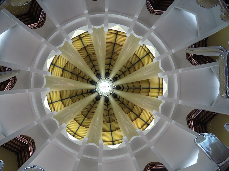 View of the inside of the dome of the Local Bahá'í House of Worship in Battambang, Cambodia