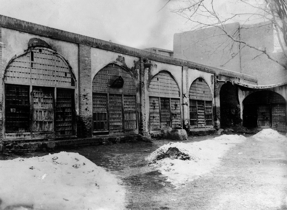 Close-up view of the Barracks Square in Tabríz where the Báb was martyred. Photos taken in the dead of winter of a later year