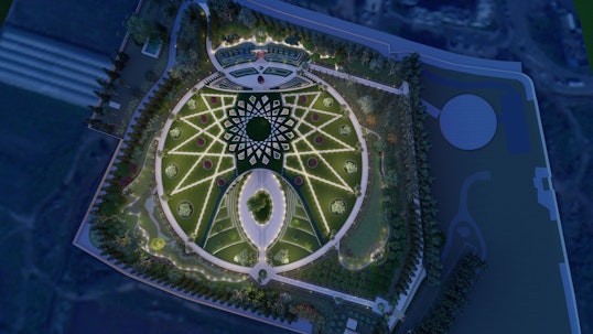 Graphic rendering of the Shrine of ‘Abdu’l-Bahá