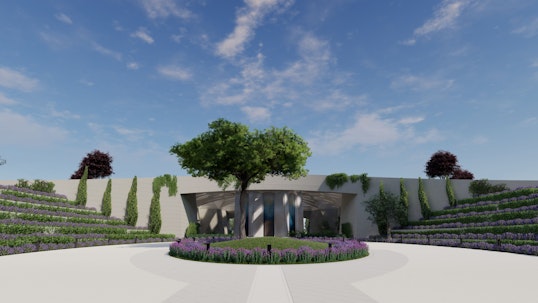 Graphic rendering of the Shrine of ‘Abdu’l-Bahá