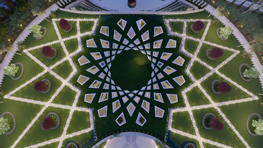 Graphic rendering of the Shrine of ‘Abdu’l-Bahá
