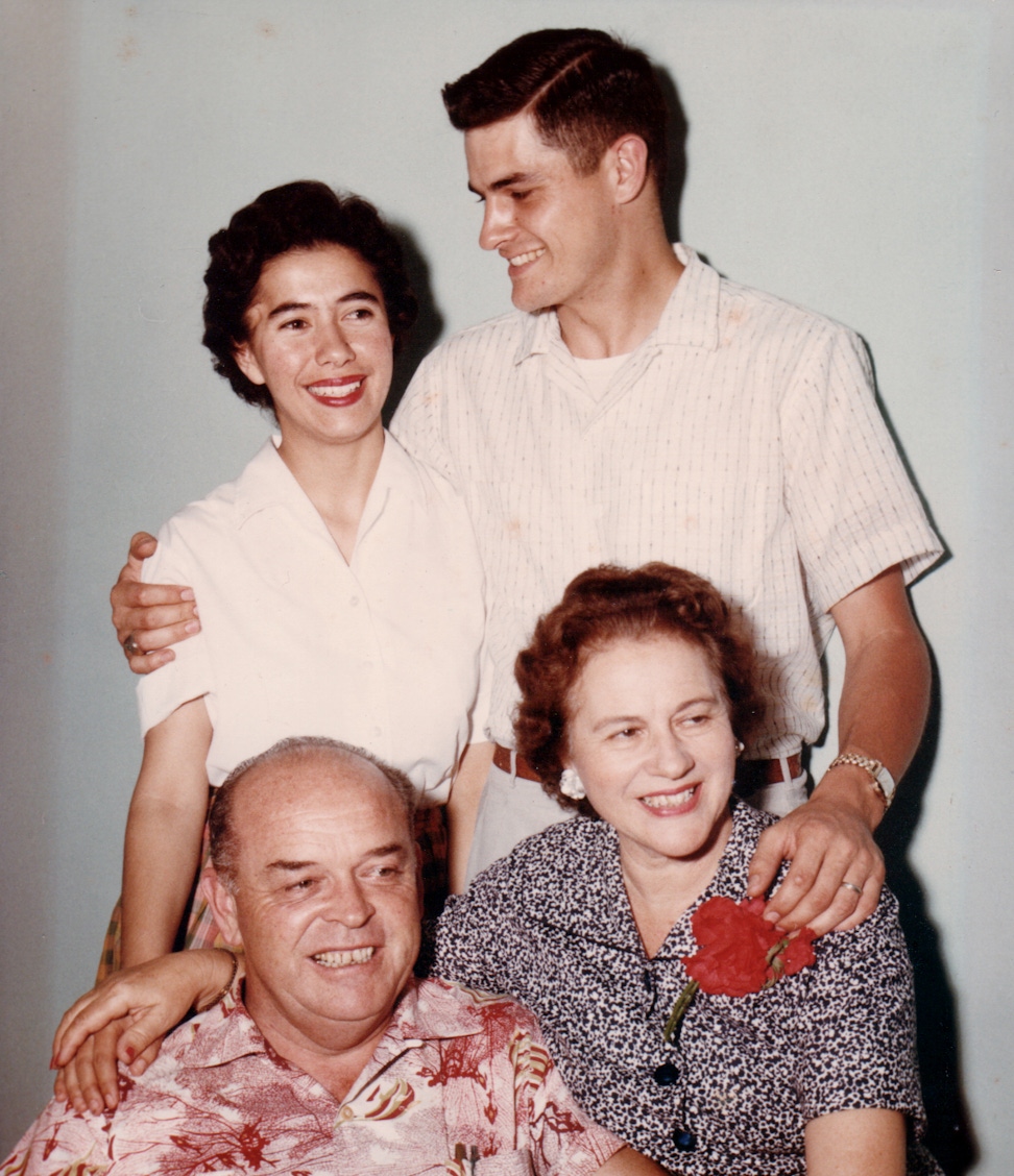 Knights of Bahá’u’lláh for Swaziland John and Valera Allen (sitting) and (at rear) their son Dale and his wife Irma