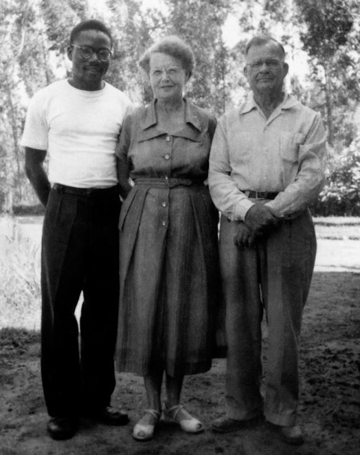 (from left to right) Dunduzu Chisiza and Mary and Reginald (Rex) Collison, Knights of Bahá’u’lláh for Ruanda-Urundi