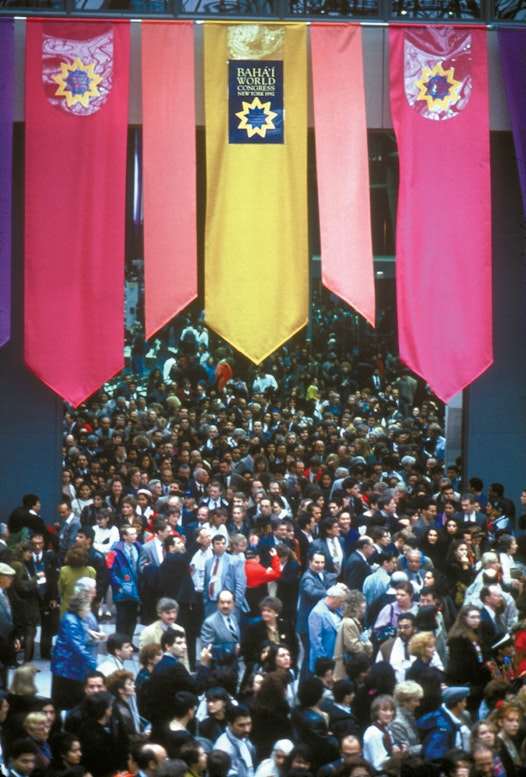 The Second Bahá'í World Congress in New York, United States, called in order to pay homage to the 100th anniversary of the passing of the founder of the Bahá'í Faith, Bahá'u'lláh 23-26 November 1992