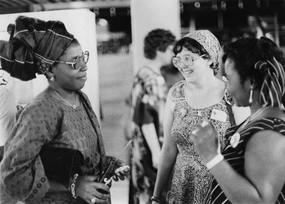 A group of Bahá’ís at the International Teaching Conference, Lagos, Nigeria, August 1982