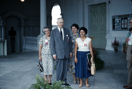 A group of attendees at the Bahá’í Intercontinental Conference in Singapore, September 1958